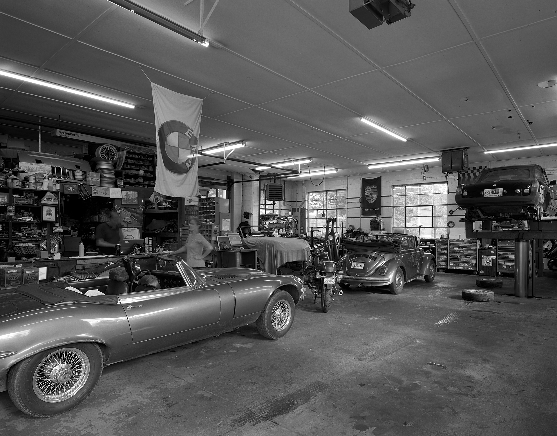 Black & white interior shot of AVA Restoration services