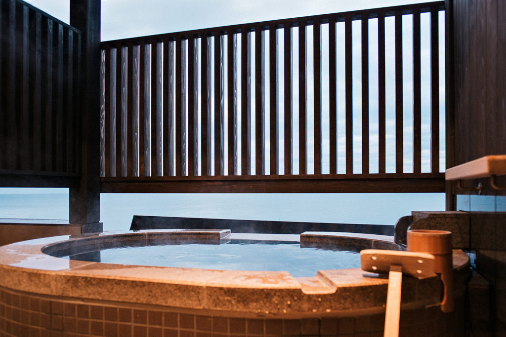 A private hot bath in an Awajishima resort