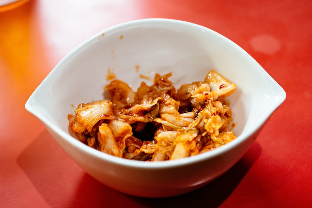 Kimchi at Mr. Ramen restaurant